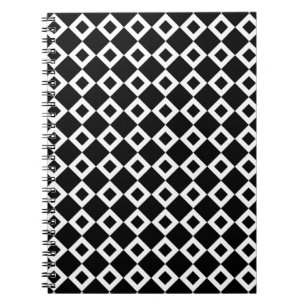 Schwarzweiss-Diamant-Muster Notizblock
