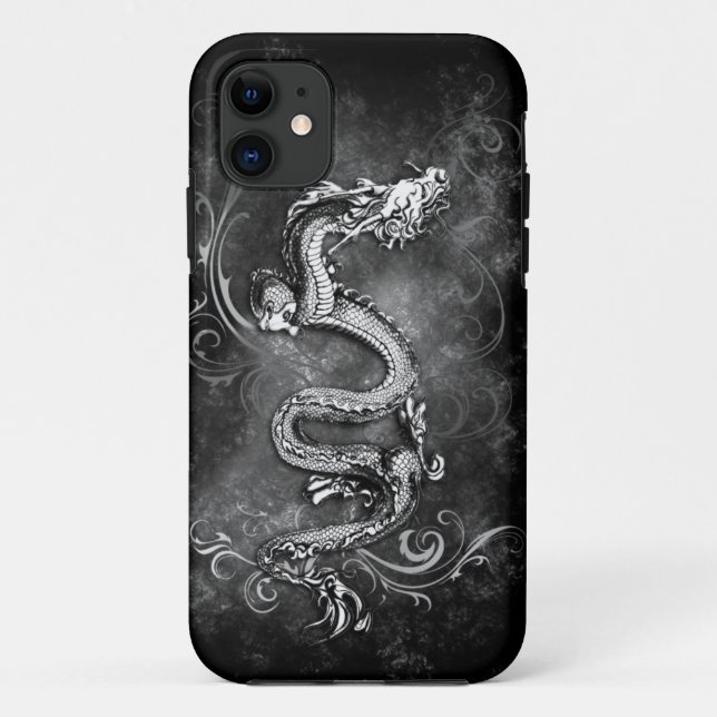 Schwarzweiss-Drachekasten Case-Mate iPhone Hülle (Rückseite)