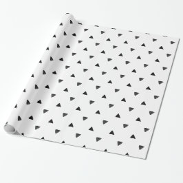 Schwarzweiss-Dreieck-Hand gezeichnet Geschenkpapier