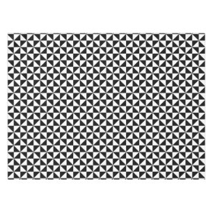 Schwarzweiss-Dreieck-Muster Tischdecke