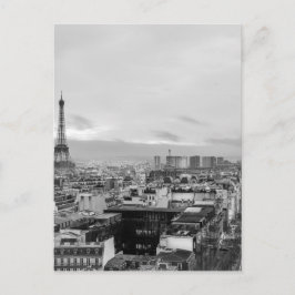 Schwarzweiß: Eiffelturm, Paris, Frankreich Postkarte