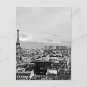 Schwarzweiß: Eiffelturm, Paris, Frankreich Postkarte