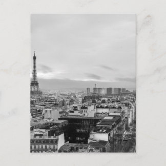 Schwarzweiß: Eiffelturm, Paris, Frankreich Postkarte