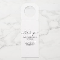 Schwarzweiß einfache Skript Hochzeit danke
