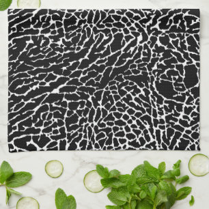 Schwarzweiß-Elefantendruck Geschirrtuch