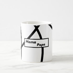 Schwarzweiß-elegant Minimalistisch Abstrakt Kaffeetasse