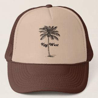 Schwarzweiss-Entwurf Key Wests Florida u. der Truckerkappe