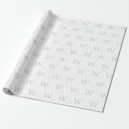 Schwarzweiß-Erstmuster für Monogramm Geschenkpapier