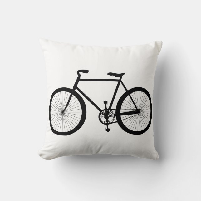 Schwarzweiss-Fahrrad-Kissen Kissen (Vorderseite)