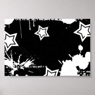 Schwarzweiss-Farbe Poster