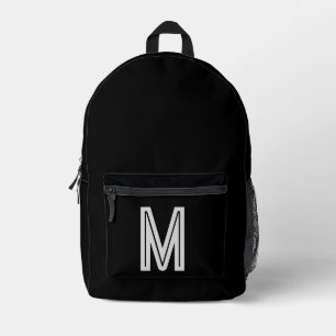 Schwarzweiß - fett gedruckte Monogramm Bedruckter Rucksack