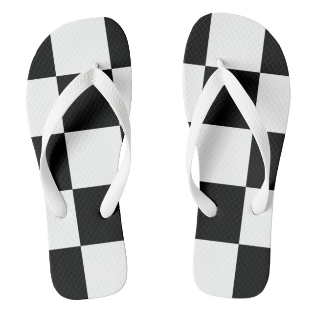 Schwarzweiß Flip Flops (Fußbett)