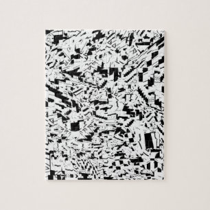 Schwarzweiss-Form-Puzzlespiel