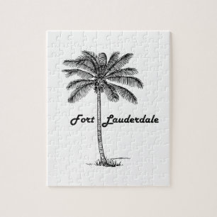 Schwarzweiss-Fort Lauderdale- u. Palmenentwurf
