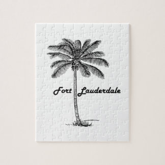 Schwarzweiss-Fort Lauderdale- u. Palmenentwurf