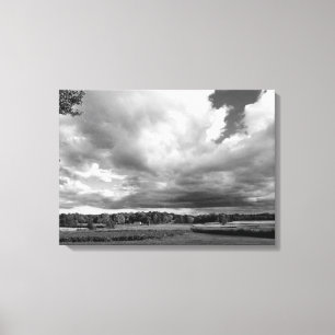 Schwarzweiß-Foto auf der Leinwand
