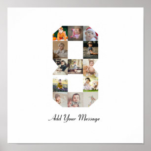 Schwarzweiß-Foto-Collage Nummer 8 Poster
