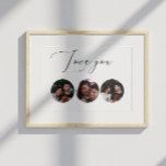 Schwarzweiß-Foto Poster<br><div class="desc">Schwarz-Weiß elegante Drehbuch Multi-Foto Poster zum Geschenk.</div>