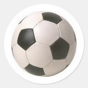 Schwarzweiss-Fußball-Aufkleber Runder Aufkleber