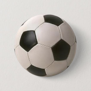 Schwarzweiss-Fußball Button