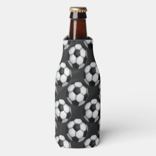 Schwarzweiss-Fußball-Muster Flaschenkühler