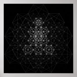 Schwarzweiss-Geometrie-abstraktes Muster-Plakat Poster