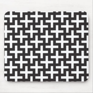 Schwarzweiss-geometrisches Mousepad