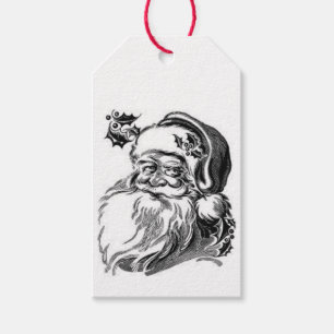 SCHWARZWEISS-GESCHENK ETIKETTIERT VINTAGE SANKT GESCHENKANHÄNGER