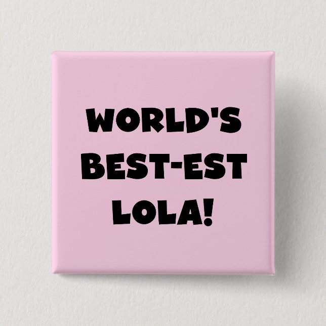 Schwarzweiss-Geschenk T-Shirts des Gut-est Lola Button (Vorderseite)