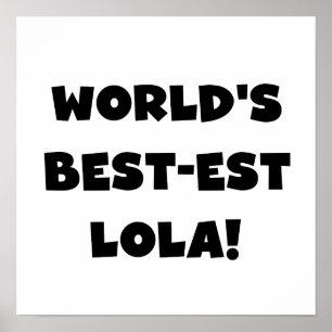 Schwarzweiss-Geschenk T-Shirts des Gut-est Lola de Poster
