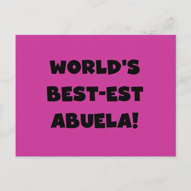 Schwarzweiss-Geschenke des Gut-est Abuela der Welt Postkarte (Vorderseite)