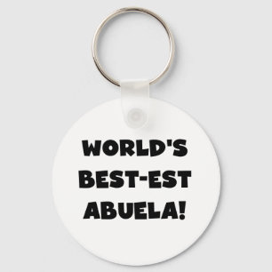 Schwarzweiss-Geschenke des Gut-est Abuela der Welt Schlüsselanhänger