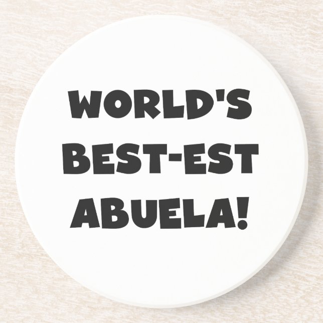 Schwarzweiss-Geschenke des Gut-est Abuela der Welt Untersetzer (Vorne)