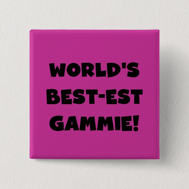 Schwarzweiss-Geschenke des Gut-est Gammie der Welt Button (Vorderseite)