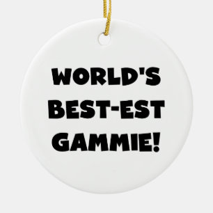 Schwarzweiss-Geschenke des Gut-est Gammie der Welt Keramikornament