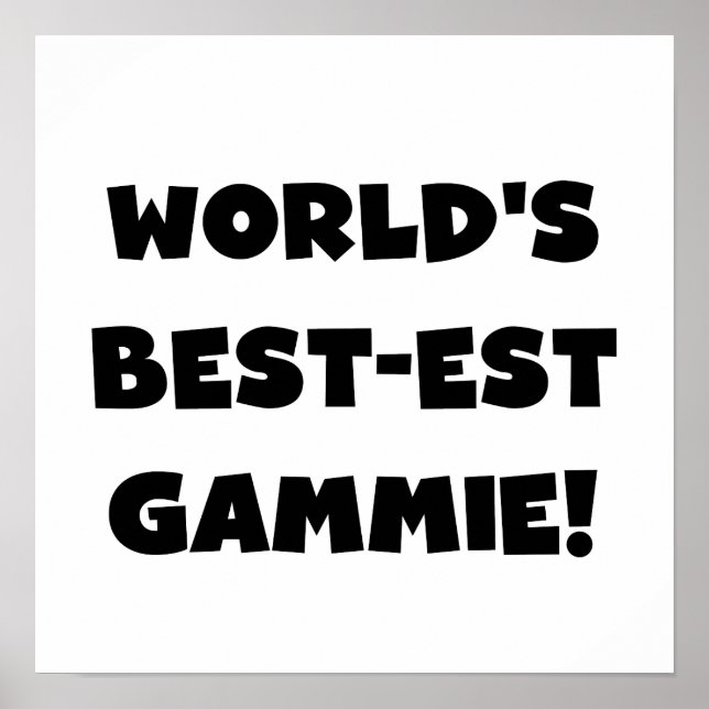 Schwarzweiss-Geschenke des Gut-est Gammie der Welt Poster (Vorne)