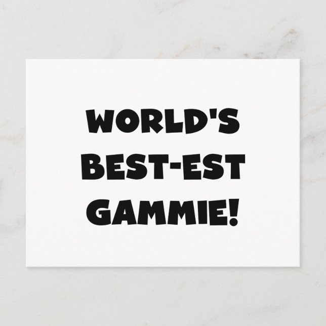 Schwarzweiss-Geschenke des Gut-est Gammie der Welt Postkarte (Vorderseite)