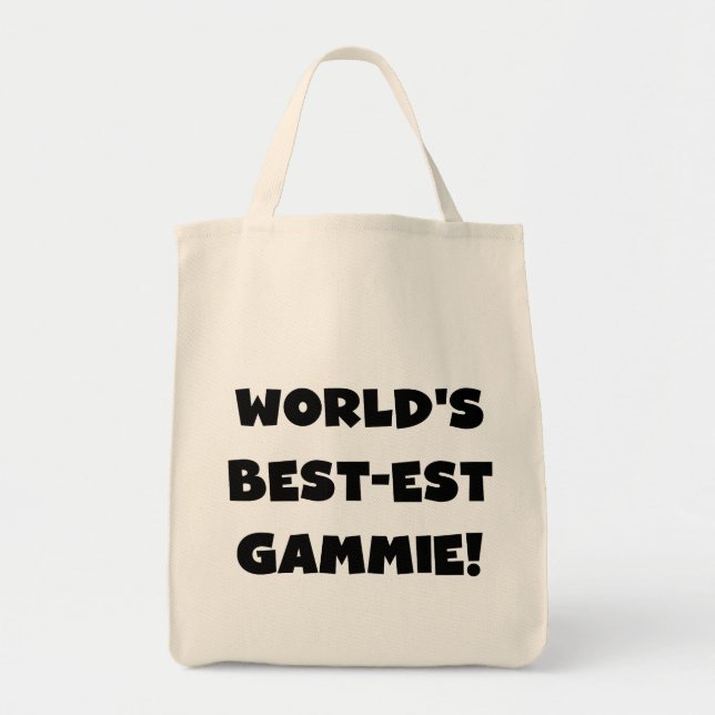 Schwarzweiss-Geschenke des Gut-est Gammie der Welt Tragetasche (Vorne)