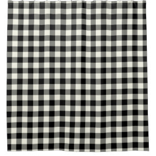 Schwarzweiss-Gingham-Duschvorhänge Duschvorhang