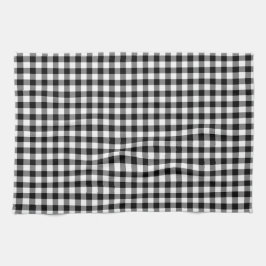 Schwarzweiss-Gingham-Muster-Geschirrtücher Geschirrtuch