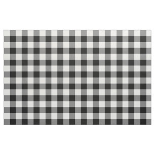 Schwarzweiss-Gingham-Muster-Gewebe Stoff