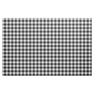 Schwarzweiss-Gingham-Muster-Gewebe Stoff