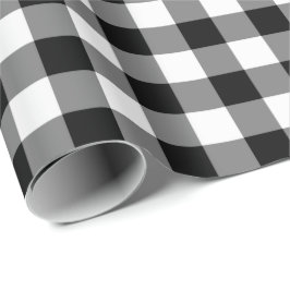 Schwarzweiss-Gingham-Packpapier Geschenkpapier
