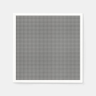 Schwarzweiß-Gingham-PAPER-PARTY-TELLER Serviette