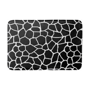 Schwarzweiss-Giraffen-Druck-Tier-Muster Badematte