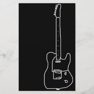 Schwarzweiss-Gitarre Briefpapier