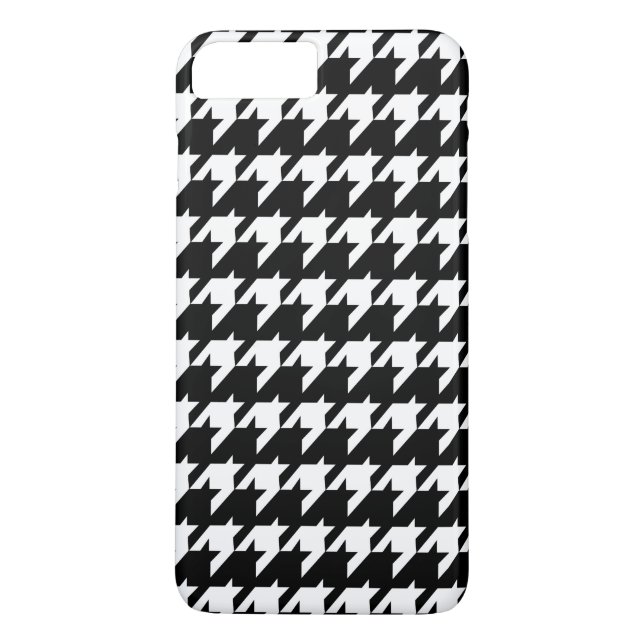 Schwarzweiss-Hahnentrittmuster Case-Mate iPhone Hülle (Rückseite)