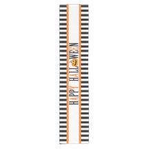 Schwarzweiss-Halloween-Tabellen-Läufer