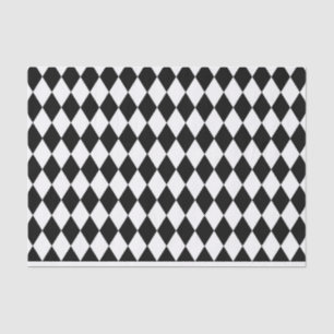 Schwarzweiss-Harlekin-Muster-Seidenpapier Seidenpapier