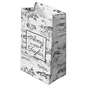 Schwarzweiss-Hochzeit Chattanoogas Toile Kleine Geschenktüte